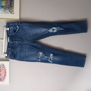 Kancan jeans size 31, stretch, distressed, holes
